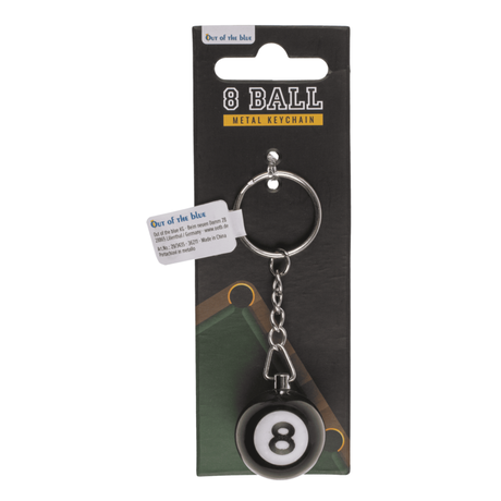 METAL ANAHTARLIK 8 BİLARDO TOPU - METAL KEYCHAIN POOL BALL BLACK 8