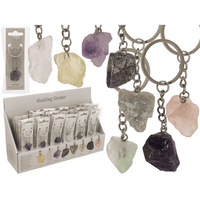 Out Of The Blue - METAL ANAHTARLIK ÇAKRA KRİSTAL (8 ÇEŞİT)- METAL KEYCHAIN CHAKRA CHYSTALS