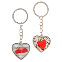 METAL KALP ANAHTARLIK (8 ÇEŞİT) 3,5 cm. - METAL KEYCHAIN HEARTS - 4