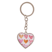 METAL KALP ANAHTARLIK (8 ÇEŞİT) 3,5 cm. - METAL KEYCHAIN HEARTS - 6