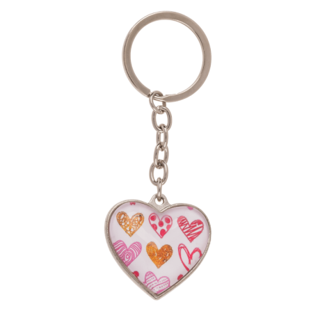 METAL KALP ANAHTARLIK (8 ÇEŞİT) 3,5 cm. - METAL KEYCHAIN HEARTS - 6