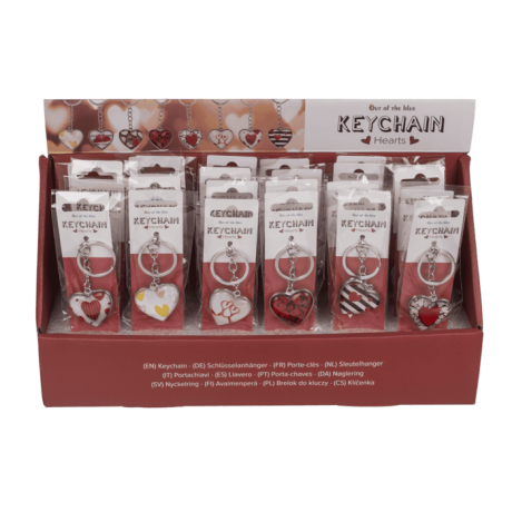 METAL KALP ANAHTARLIK (8 ÇEŞİT) 3,5 cm. - METAL KEYCHAIN HEARTS - 7