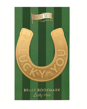 METAL KİTAP AYRACI 14 cm. - METAL BOOKMARK LUCKY YOU