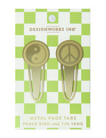 Designworks Ink - METAL SAYFA AYRACI PEACE + YIN-YANG - METAL PAGE TABS PEACE + YIN-YANG