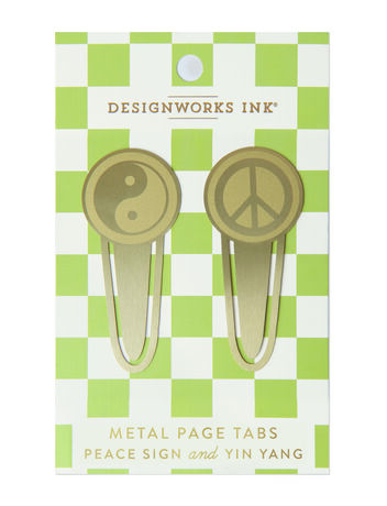 METAL SAYFA AYRACI PEACE + YIN-YANG - METAL PAGE TABS PEACE + YIN-YANG