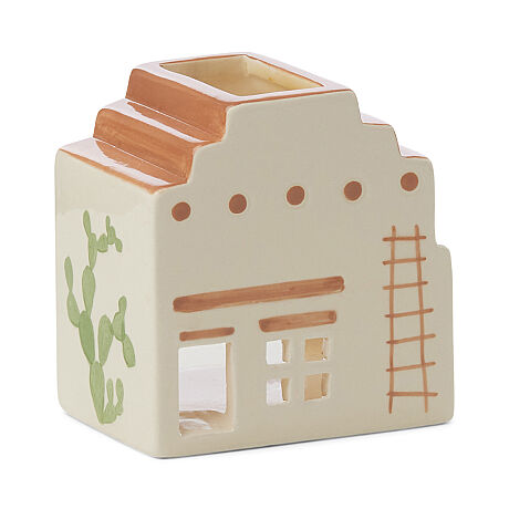 NO. 03 SANTA FE TÜTSÜ VE TEA LIGHT MUMLUK - NO. O3 SANTA FE ADOBE STYLE INCENCE&TEA LIGHT HOLDER (1 TEA LIGHT&20 INCENSE CONES) - 3