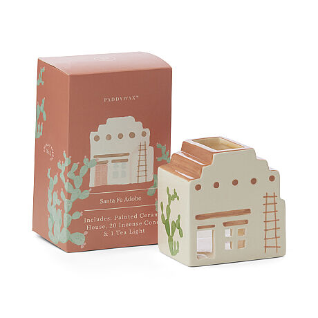 NO. 03 SANTA FE TÜTSÜ VE TEA LIGHT MUMLUK - NO. O3 SANTA FE ADOBE STYLE INCENCE&TEA LIGHT HOLDER (1 TEA LIGHT&20 INCENSE CONES) - 1