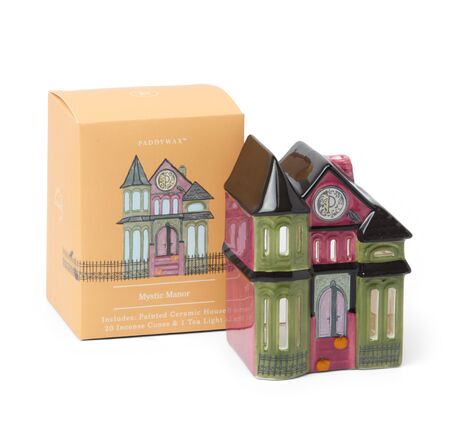 NO. 08 MYSTIC MANOR STYLE INCENSE & TEA LIGHT HOLDER (1 TEA LIGHT & 20 INCENSE CONES)