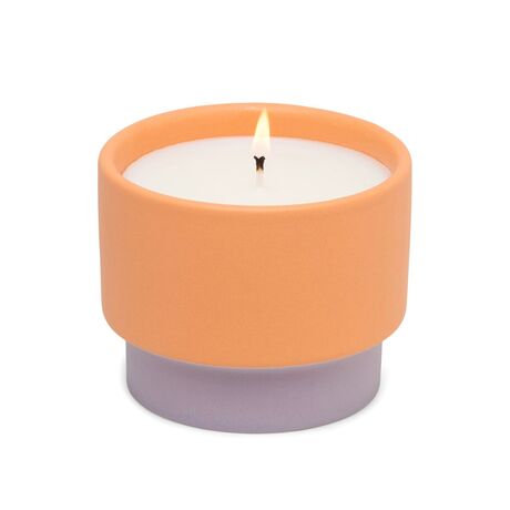 PADDYWAX COLOR BLOCK DOKULU SERAMİK MUM -COLOR BLOCK 6OZ ORANGE CERAMIC VIOLET & VANILLA