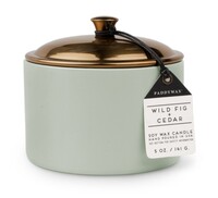 Paddywax - PADDYWAX HYGGE BAKIR KAPAKLI MUM GRİ - HYGGE 5OZ GREY CERAMIC WITH LID VETİVER &CARDAMOM (141 gr)