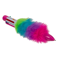 POM POM 6 RENKLİ TÜKENMEZ KALEM - RAINBOW POM POM PEN - Thumbnail