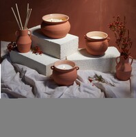 PADDYWAX SANTORINI MAT SERAMİK ANFORA MUM TERRACOTTA - SANTORINI 8.5 oz. TERRACOTTA CERAMIC RAW CLAY & PEAR - Thumbnail