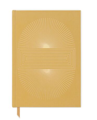 SARI SÜET DEFTER 20,5 x 14,5 cm - SUEDETTE HARDCOVER JOURNAL OCHRE - RADIANT SUN BLOCK