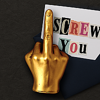 SCREW YOU METAL OBJE - SCREW YOU SMALL HAND GESTURE