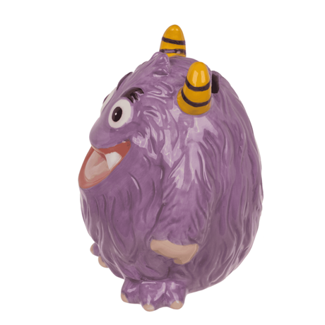 SERAMIK KUMBARA MOR CANAVAR 14 cm. - SAVINGS BANK PURPLE MONSTER
