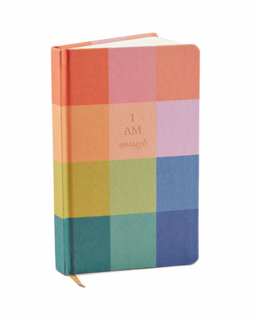 SERT KAPAK DEFTER RAINBOW CHECK 21x13 cm. - BOOKCLOTH HARDCOVER OFF-RAINBOW CHECK