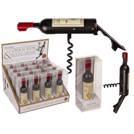 ŞİŞE AÇACAĞI & TİRBUŞON (12 cm.) - CORKSCREW&BOTTLE OPENER WINE BOTTLE