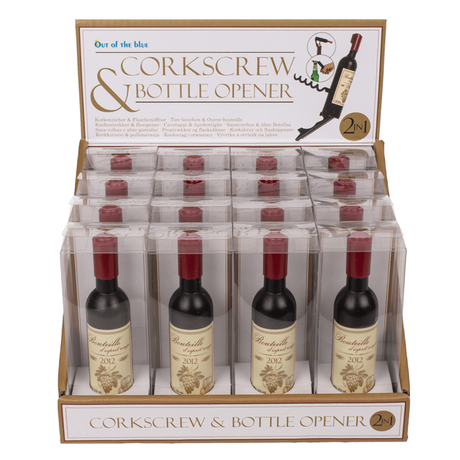 ŞİŞE AÇACAĞI & TİRBUŞON (12 cm.) - CORKSCREW&BOTTLE OPENER WINE BOTTLE