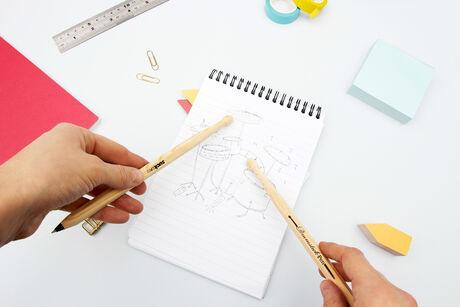 SİYAH BAGET TÜKENMEZ KALEM - BLACK DRUMSTICK PENS