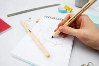 SİYAH BAGET TÜKENMEZ KALEM - BLACK DRUMSTICK PENS - Thumbnail