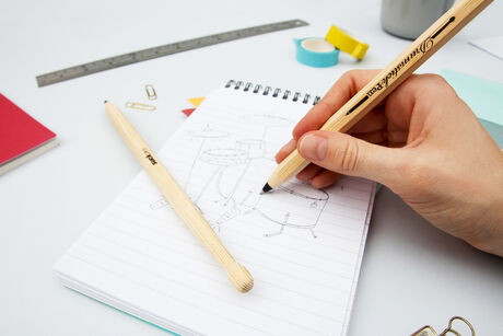 SİYAH BAGET TÜKENMEZ KALEM - BLACK DRUMSTICK PENS