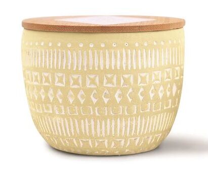 PADDYWAX SONORA DESENLİ BETON MUM - SONORA 10 oz. YELLOW CONCRETE CANDLE FRESH LEMON