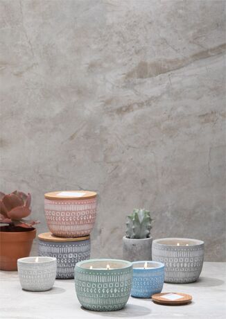 PADDYWAX SONORA DESENLİ BETON MUM - SONORA 10 oz. YELLOW CONCRETE CANDLE FRESH LEMON
