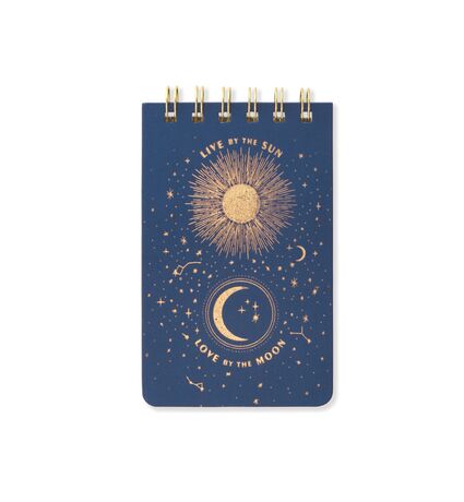 SPİRALLİ KUMAŞ KAPLI NOT DEFTERİ 14,92x8,89 cm. - TWIN WIRE BOOKCLOTH NOTEPAD LIVE BY THE SUN