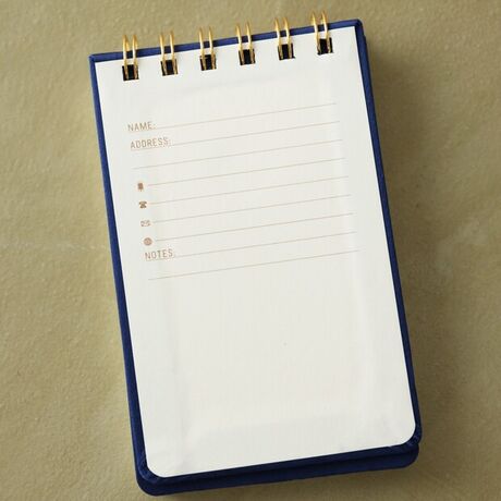 SPİRALLİ KUMAŞ KAPLI NOT DEFTERİ 14,92x8,89 cm. - TWIN WIRE BOOKCLOTH NOTEPAD LIVE BY THE SUN