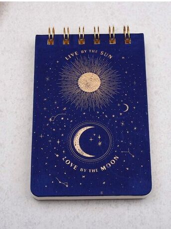 SPİRALLİ KUMAŞ KAPLI NOT DEFTERİ 14,92x8,89 cm. - TWIN WIRE BOOKCLOTH NOTEPAD LIVE BY THE SUN