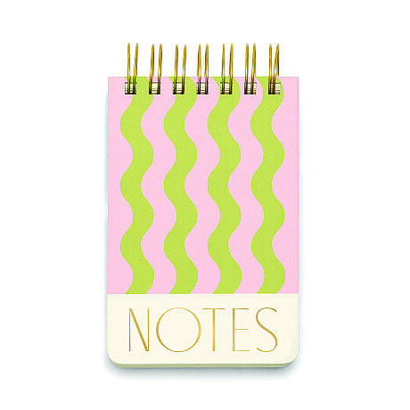 SPİRALLİ TOMBUL NOT DEFTERİ 192 sy. 15,3x10,2 cm. - TWIN WIRE CHUNKY NOTEPAD STRIPES - 1