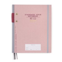 Designworks Ink - DESIGNWORKS INK STANDARD ISSUE TAKVİMLİ DEFTER PEMBE - HARDCOVER FABRIC WRAPPED PEN HOLDER SPINE UNDATED PLANNER