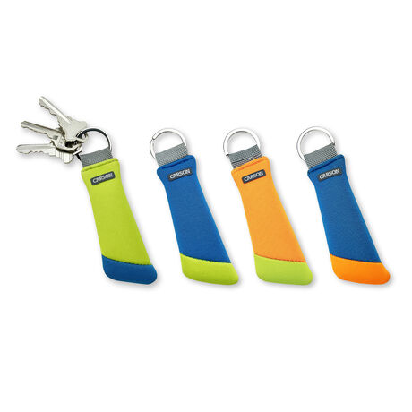 SUDA BATMAYAN ANAHTARLIK (4 RENK) - FLOATING KEYCHAIN, BLUE/GREEN HIGH VISIBILITY NEOPRENE KEYCHAIN