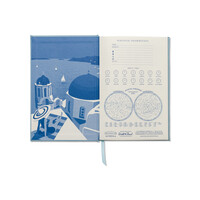 SÜET DEFTER 21,5 x 14,5 cm - SUEDETTE HARDCOVER JOURNAL - SANTORINI - Thumbnail