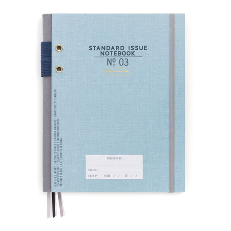 TAKVİMLİ DEFTER MAVİ 21 x17,5 cm - BLUE STANDARD ISSUE-HARDCOVER FABRIC WRAPPED PEN HOLDER SPINE UNDATED PLANNER