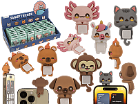 TELEFON FİGÜRÜ STICKERLAR KAWAII AKILLI DOSTLAR (6 ÇEŞİT) - PHONE FIGURINE STICKERS SMART FRIENDS KAWAII - 1