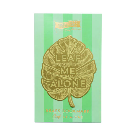 VINTAGE SASS METAL KİTAP AYRACI LEAF ME ALONE 14 cm. - VINTAGE SASS BOOKMARK LEAF ME ALONE