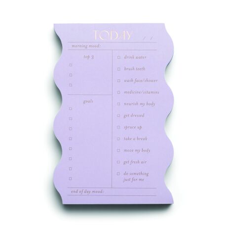 WAVY GÜNDELİK NOTLUK 15x10 cm. - WAVY DAILY NOTEPAD LILAC  - 1