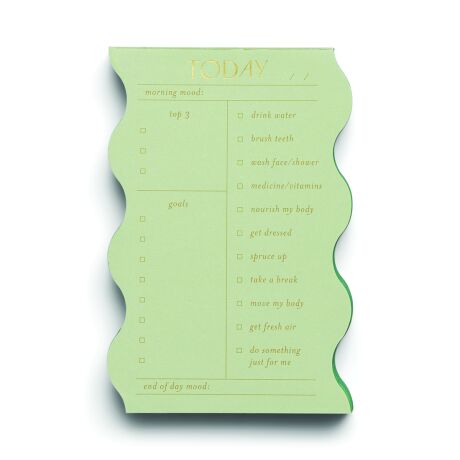 WAVY GÜNDELİK NOTLUK 15x10 cm. - WAVY DAILY NOTEPAD SAGE - 1