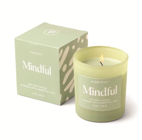WELLNESS KUTULU CAM MUM GREEN - MINDFUL 141 gr. - WELLNESS GLASS CANDLE GREEN - MINDFUL - 1
